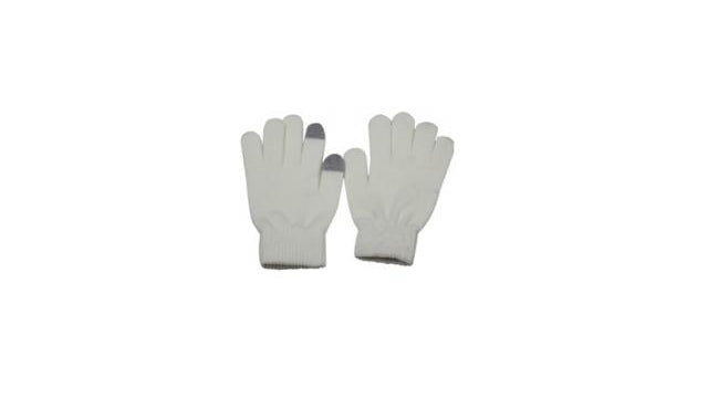 No Name Dot touch screen handschoen wol wit maat m l