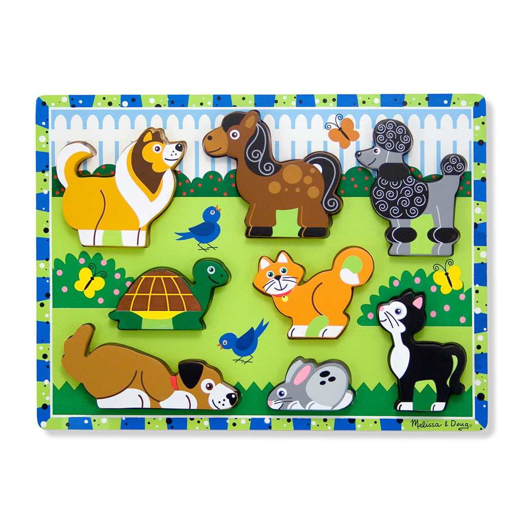 Melissa Doug houten puzzel huisdieren