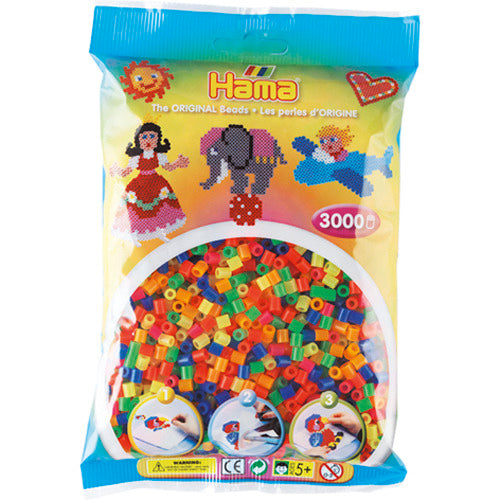 Hama strijkkralen 3000 stuks neon