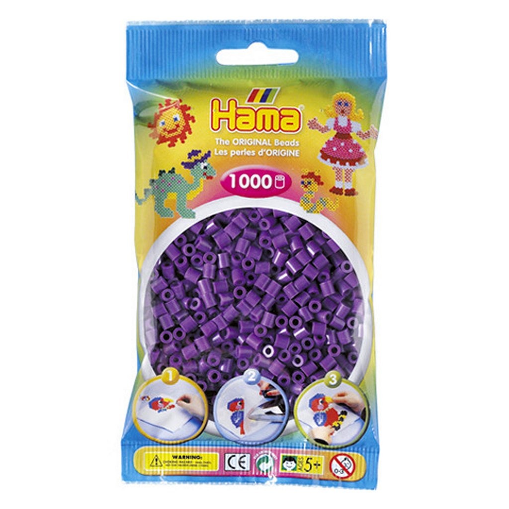 Hama strijkkralen paars 1000 stuks