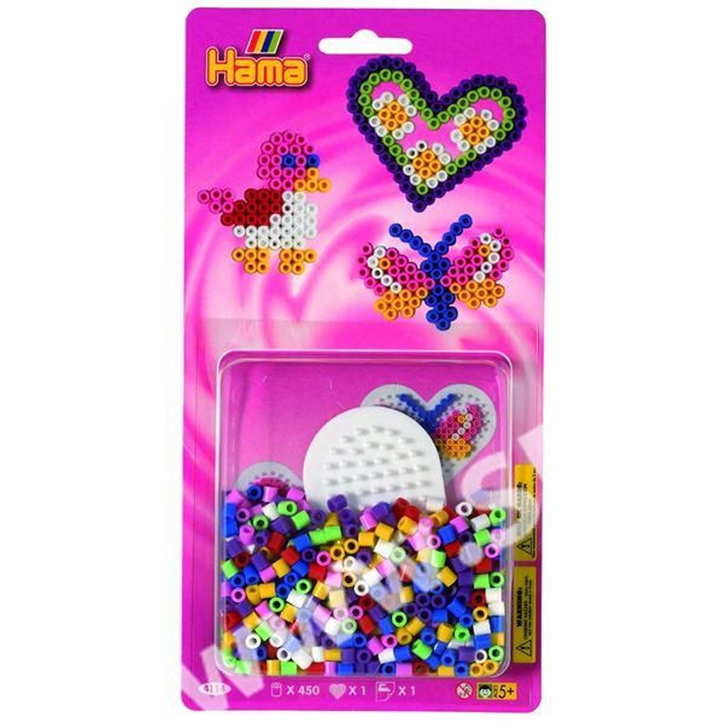 Hama Strijkkralen vogel hart vlinder 450 stuks