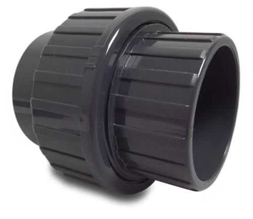 pvc 3-delige koppeling 63mm 2xlijm 16 bar