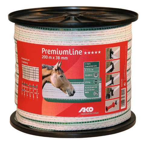 AKO Producten premiumline schriklint witgroen 38mm 200m