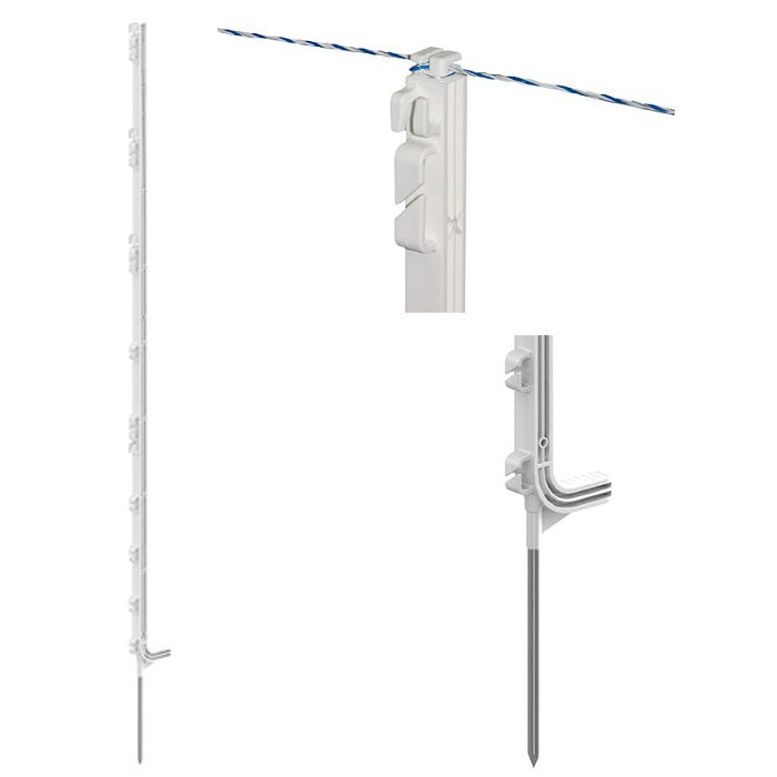 AKO Producten premium kunststof paal wit 147cm 5 stuks