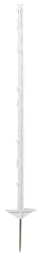 AKO Producten classic kunststof paal wit 105cm 5 stuks dubbele voet