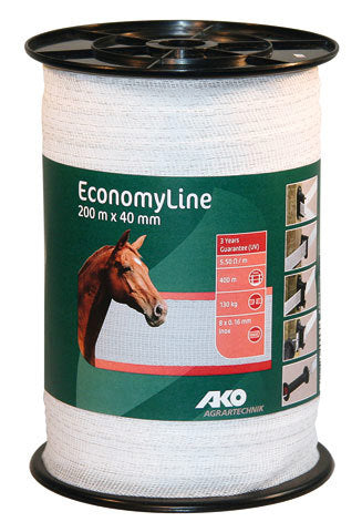 AKO Producten economyline schriklint wit 4cm 200m
