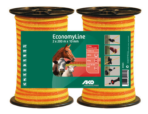 AKO Producten economyline schriklint geeloranje 1cm 200m star2 packstar