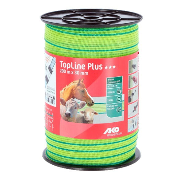 AKO Producten topline plus schriklint neongeelblauw 30mm 200m