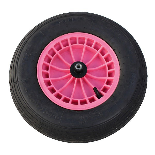 Fort Producten wiel 480400x8 2ply band kunststof velg roze as 13cm