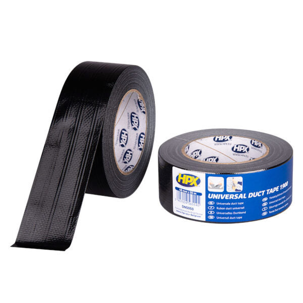 HPX Producten duct tape 1900 zwart 48mm x 50m