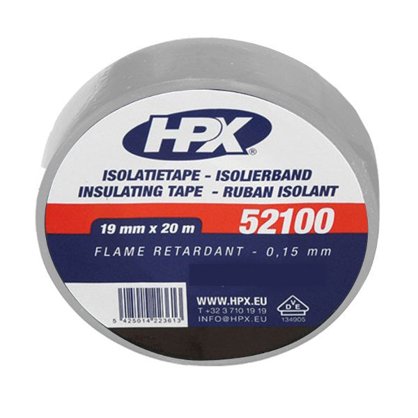 HPX Producten isolatietape 52100 vde 19mm 20mtr grijs