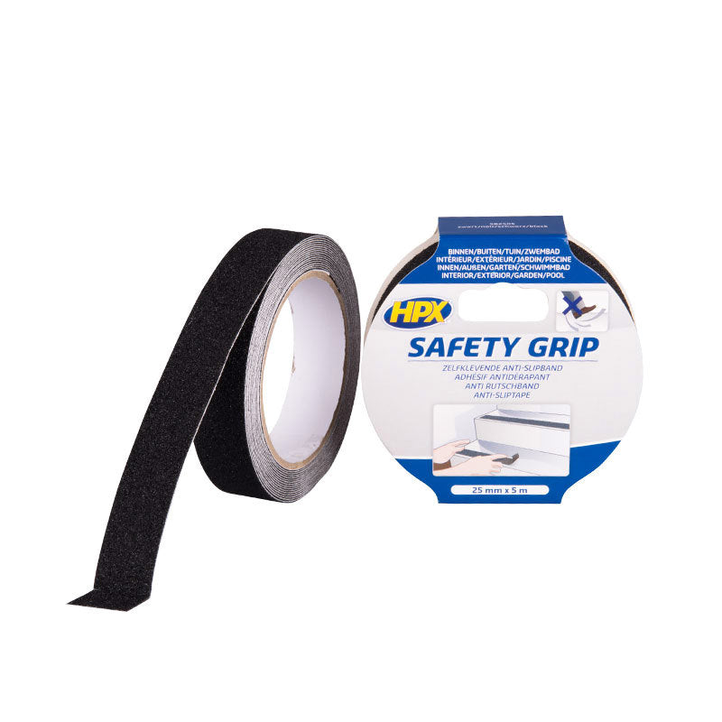 HPX Producten anti slip tape zwart 25mm x 5m