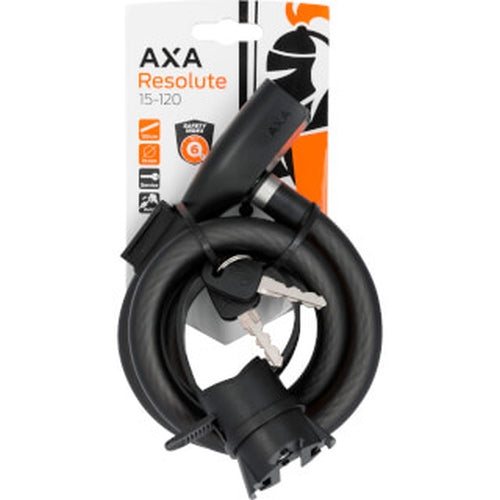 Axa Kabelslot resolute 15-120 - zwart