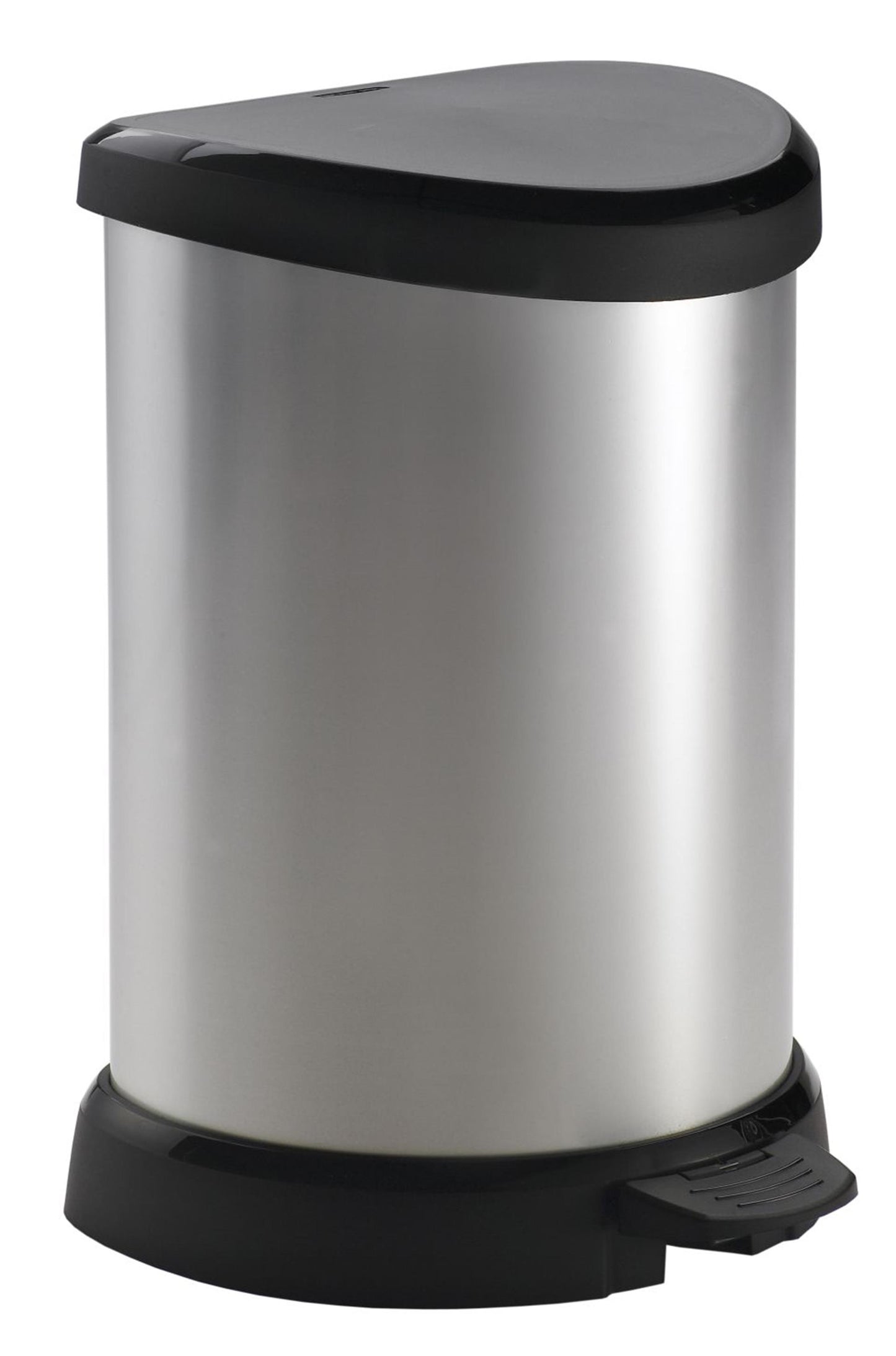 Curver decobin 15l rond zilver zw