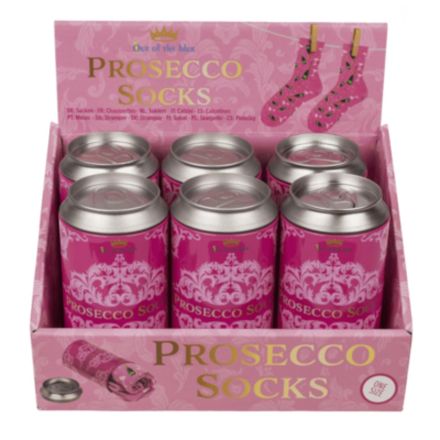 Out Of The Blue Prosecco sokken in blikje