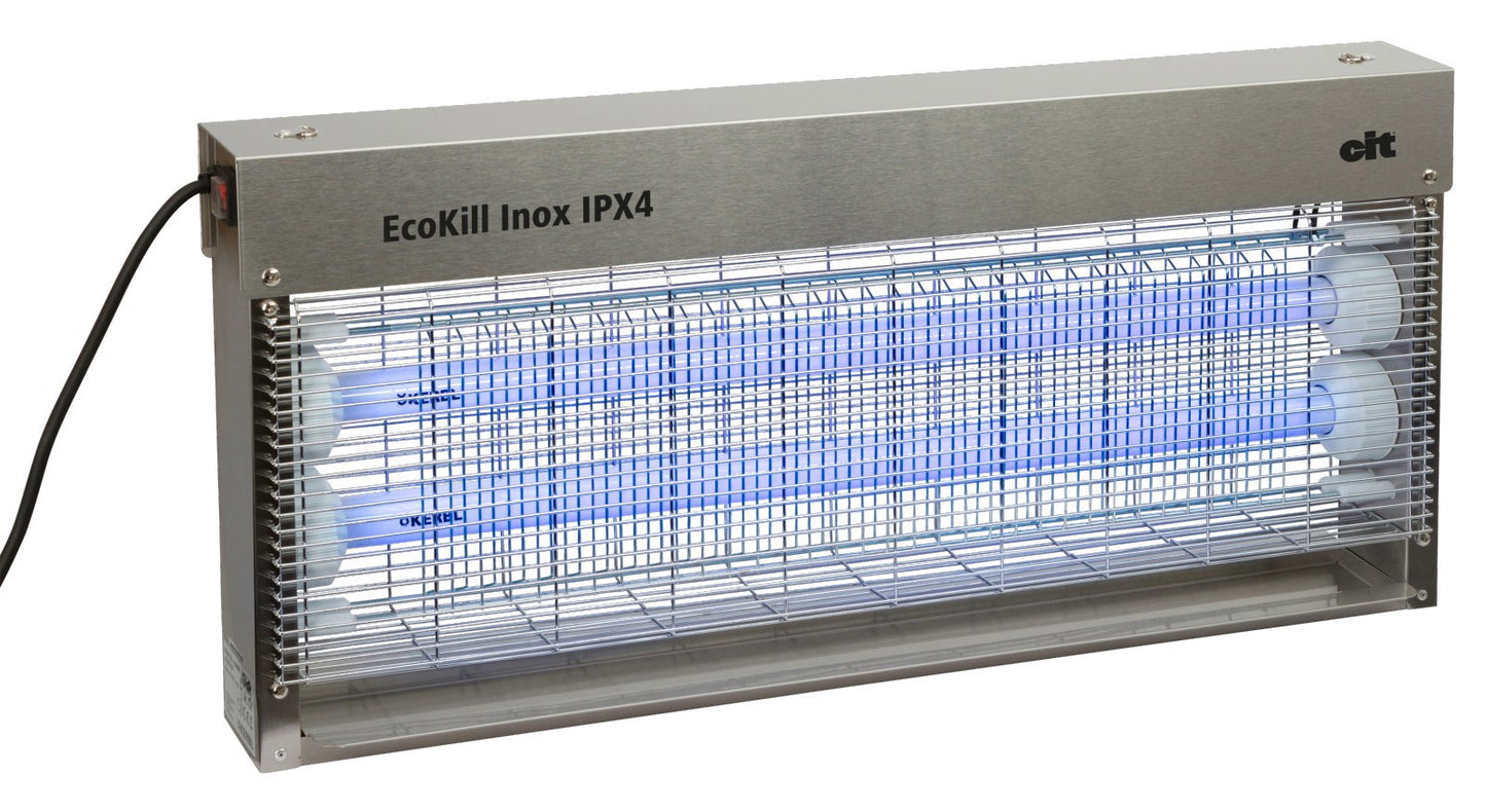 EcoKill Producten elektr vliegenkast inox ipx4 2 x 18w