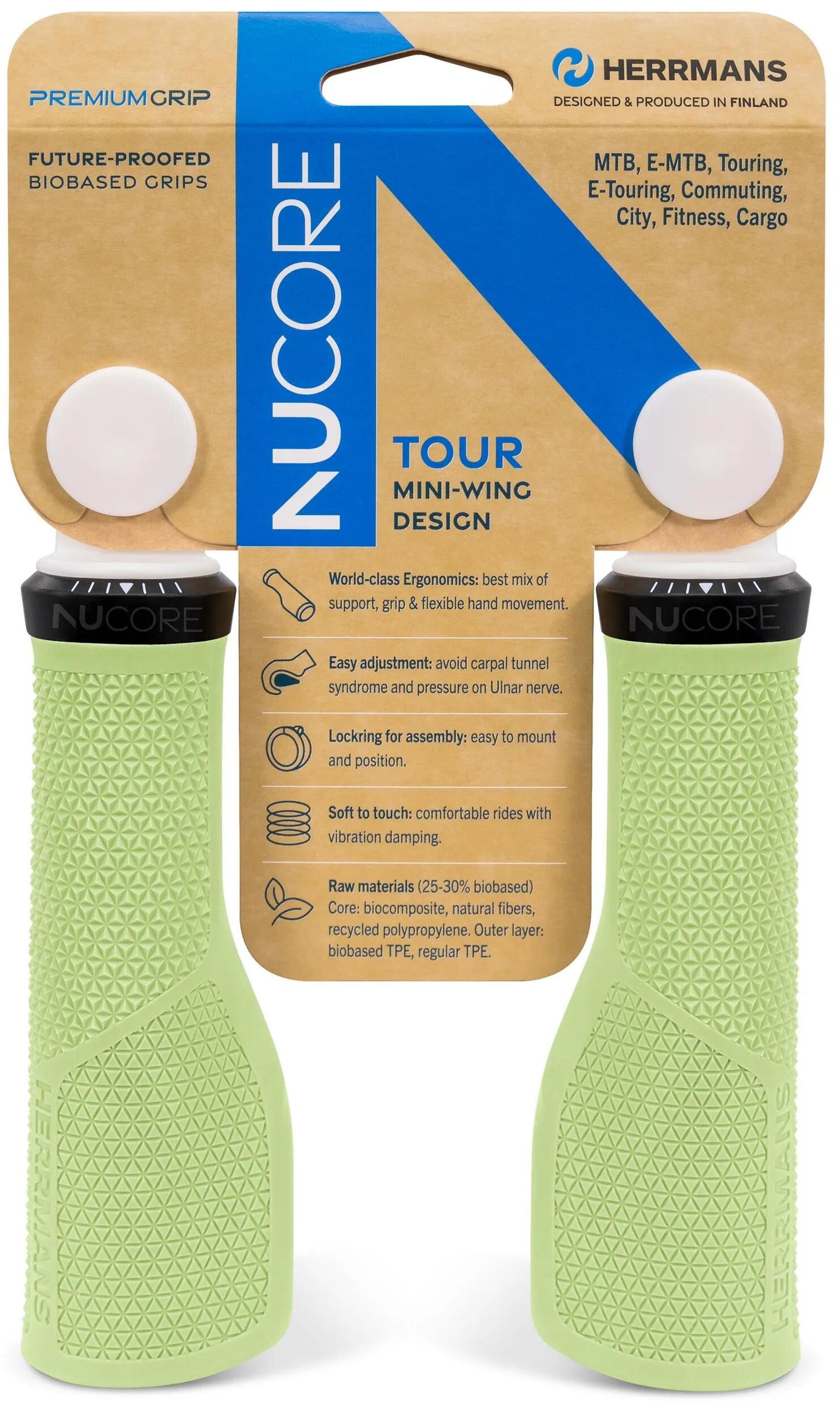 HERRMANS griff nucore tour grip herramns nucore tour 130mm peak peppermint