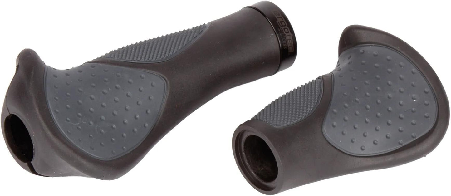 Ergotec Handvatten frisco 2 siliconen kort lang zwart grijs