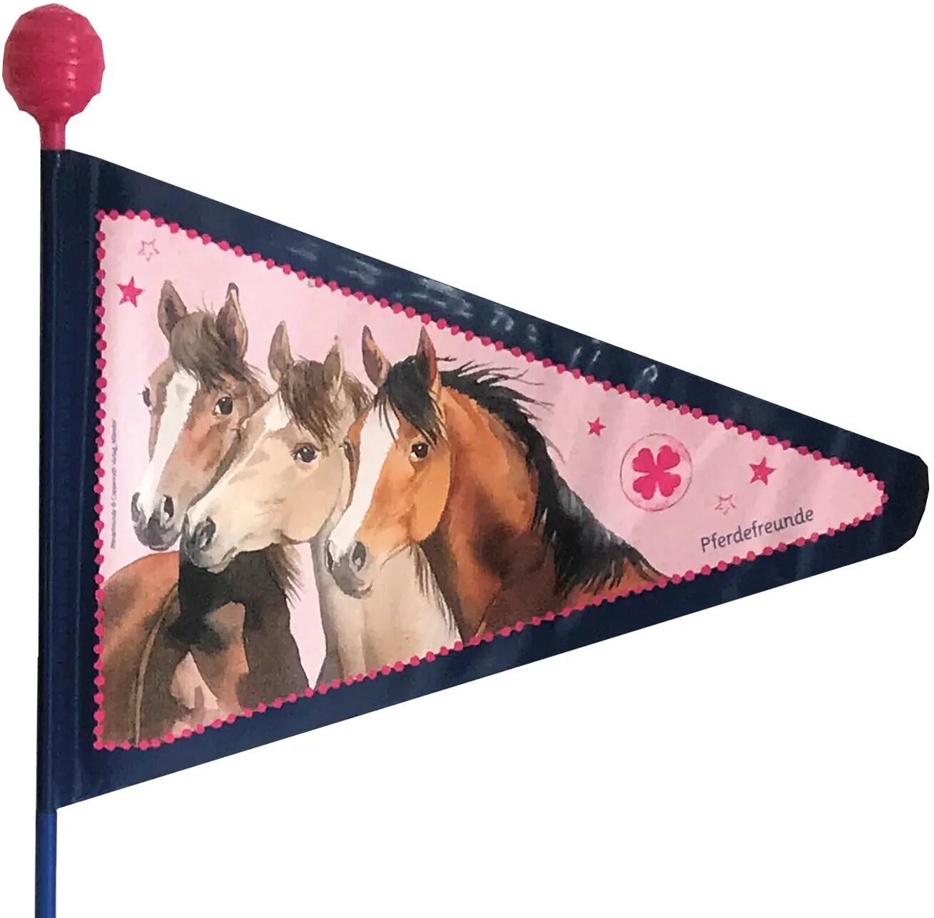 BIKE FASHION sicherheitswimpel safety flag 2-split pferdefreunde