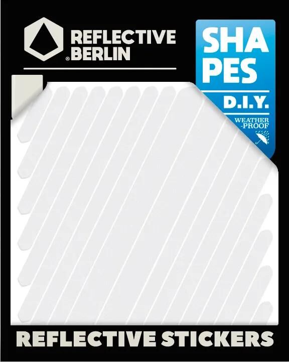 REFLECTIVE BERLIN reflexaufkleber shapes refl.sticker refl.berlin universal white