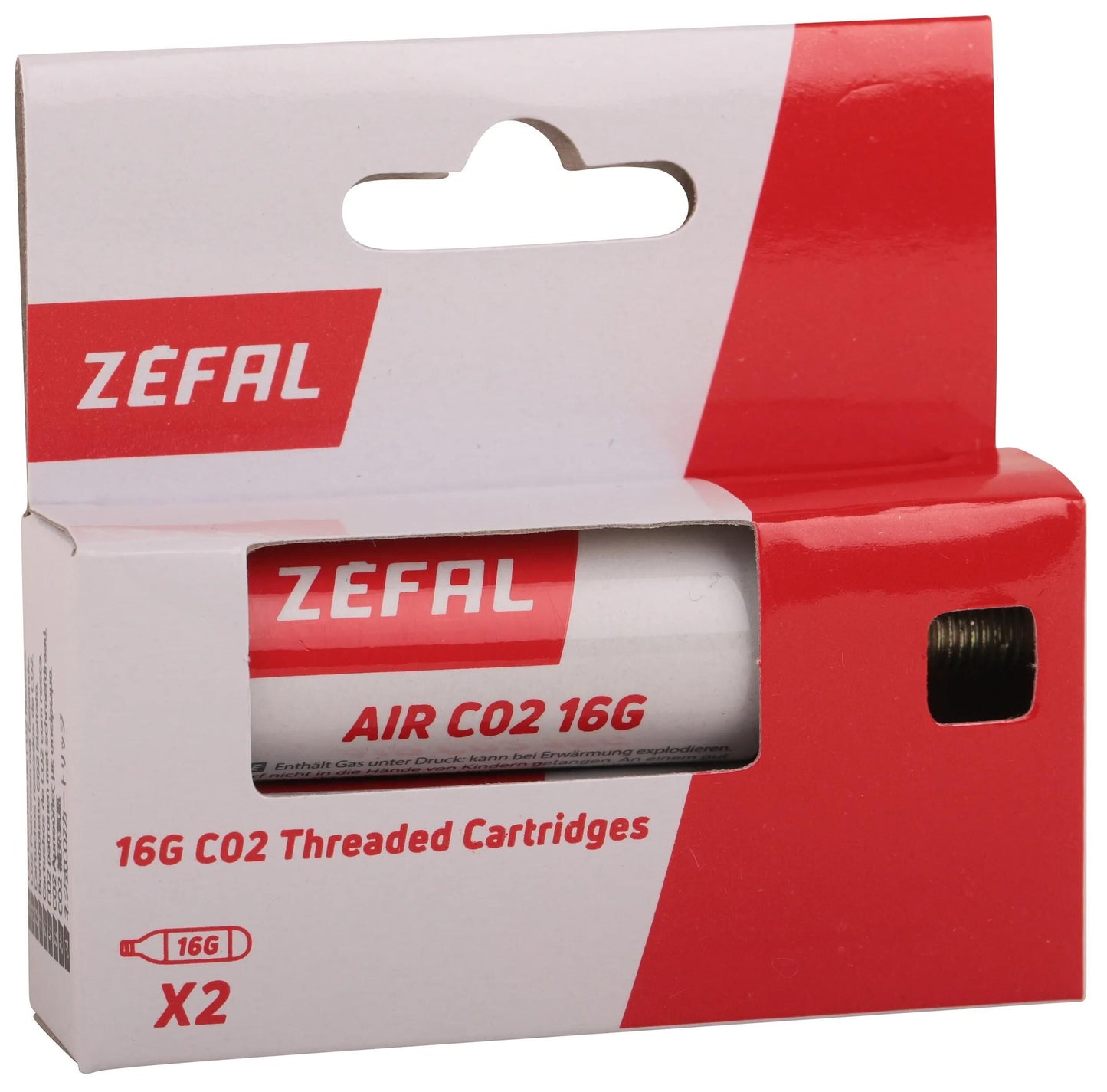 ZÉFAL co2-kartusche co2 cartridge push 16g w.thread