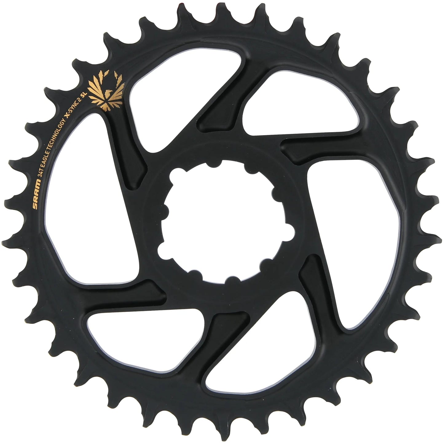 SRAM kettenblatt x-sync2 sl chain ring x-sync2 sl 34 teeth alu gold