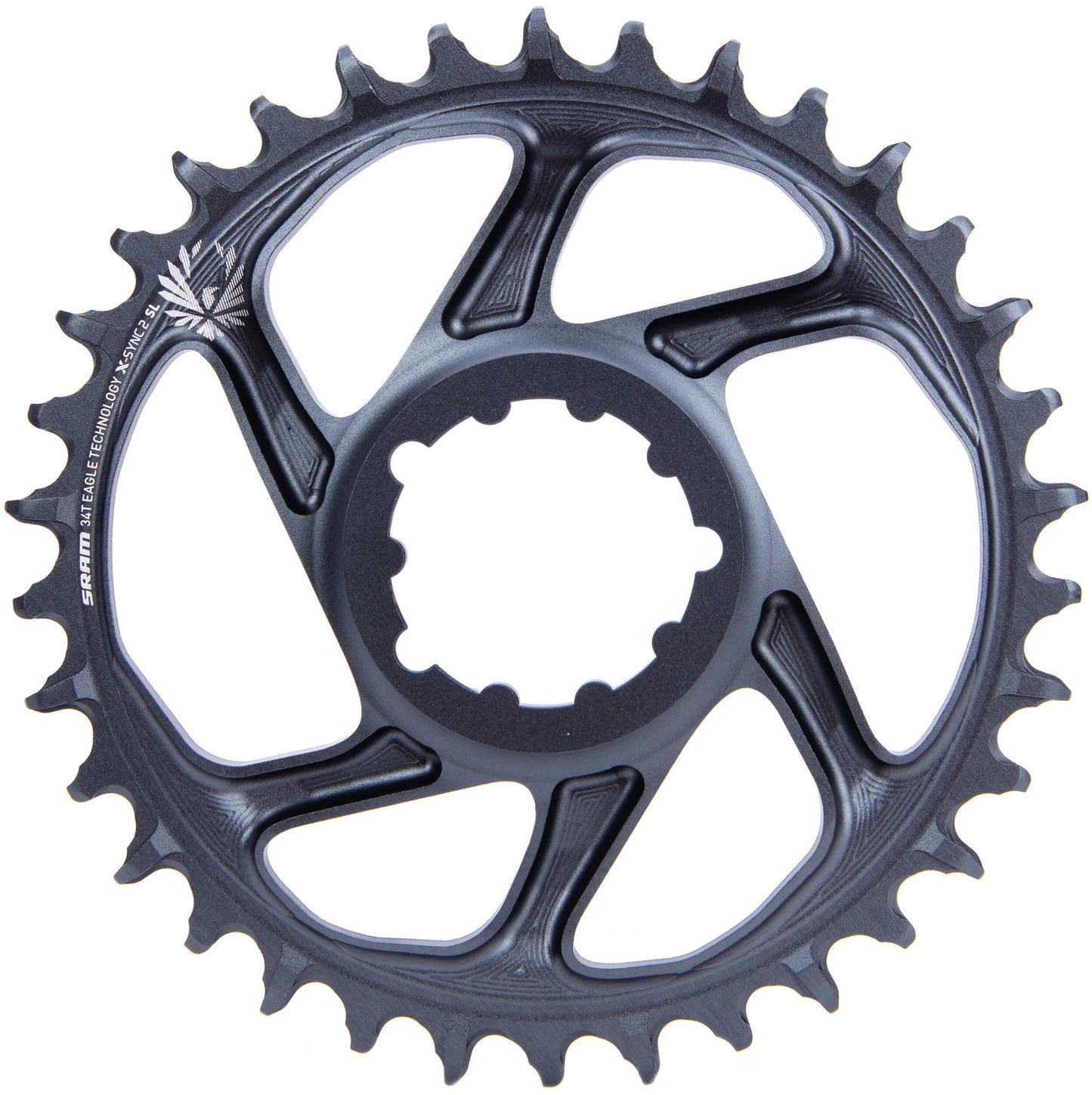 SRAM kettenblatt x-sync2 sl chain ring x-sync2 sl 34t. alu lunar grey
