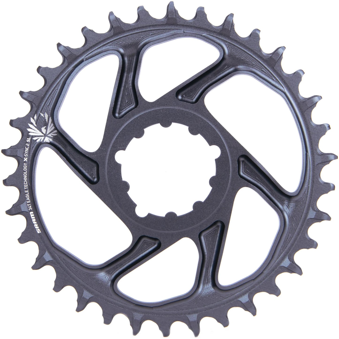 SRAM kettenblatt x-sync2 sl chain ring x-sync2 sl 34t. alu lunar grey