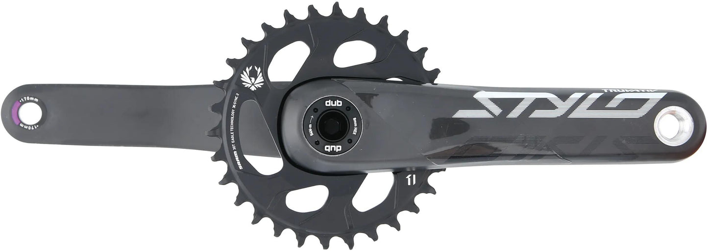 TRUVATIV kettenradgarnitur stylo carbon eagle crank set stylo car.eagle 30t.dub fatbike