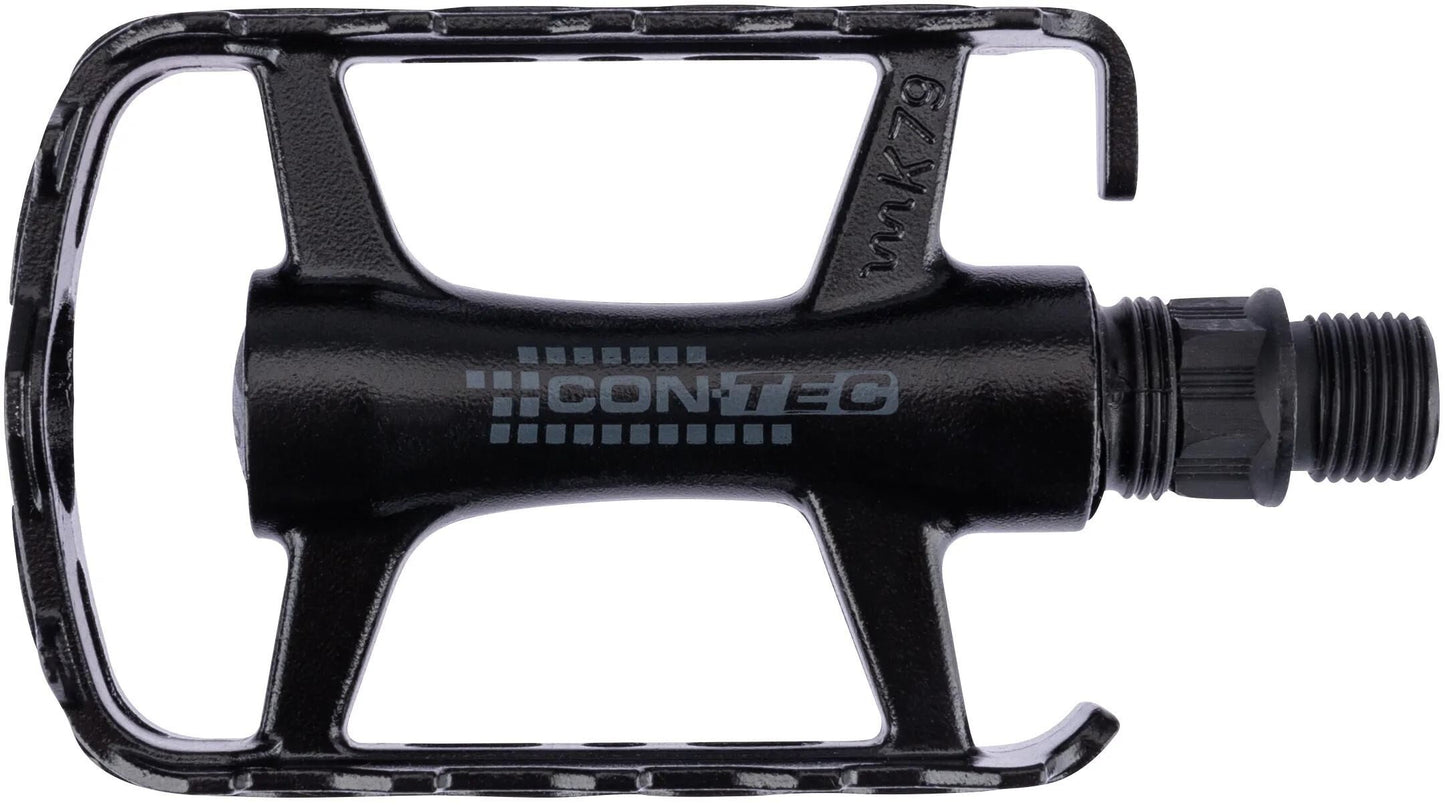 CONTEC pedal blacktop ct pedals blacktop mtb atb alu black silver