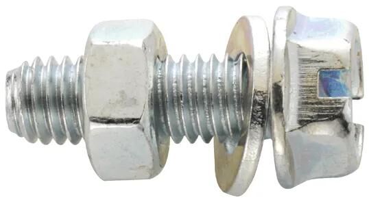 Fix-Nippel sechskantschraube hex washer head screw 12mm zinc