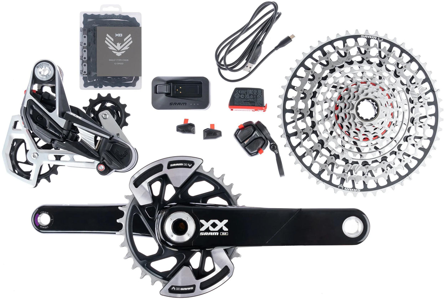 SRAM schaltgruppen-set xx eagle axs transmission set xx eagle 170mm axs q174 32t tm