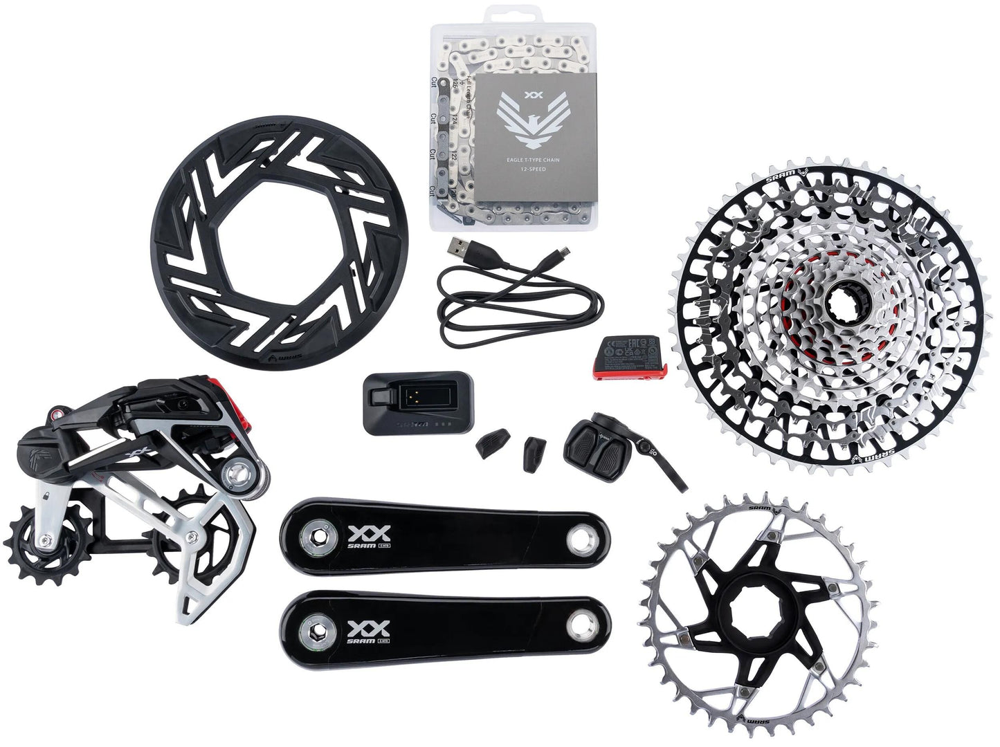 SRAM schaltgruppen-set xx eagle axs transmission e-bike set xx eagle brose 165mm axs isis 36t tm