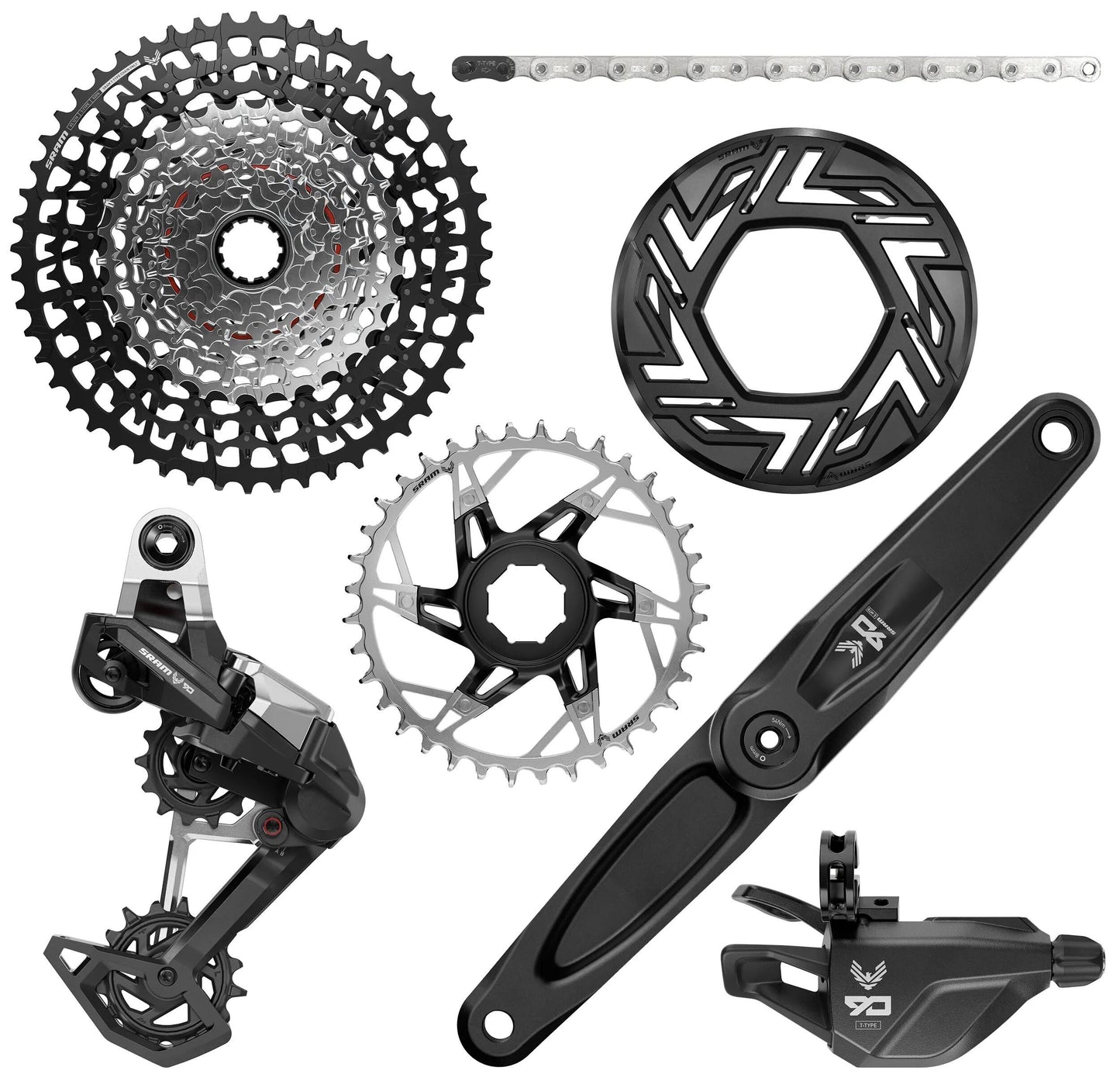 SRAM schaltgruppen-set eagle 90 transmission e-bike shifting group set t eagle 90 brose 170 mm