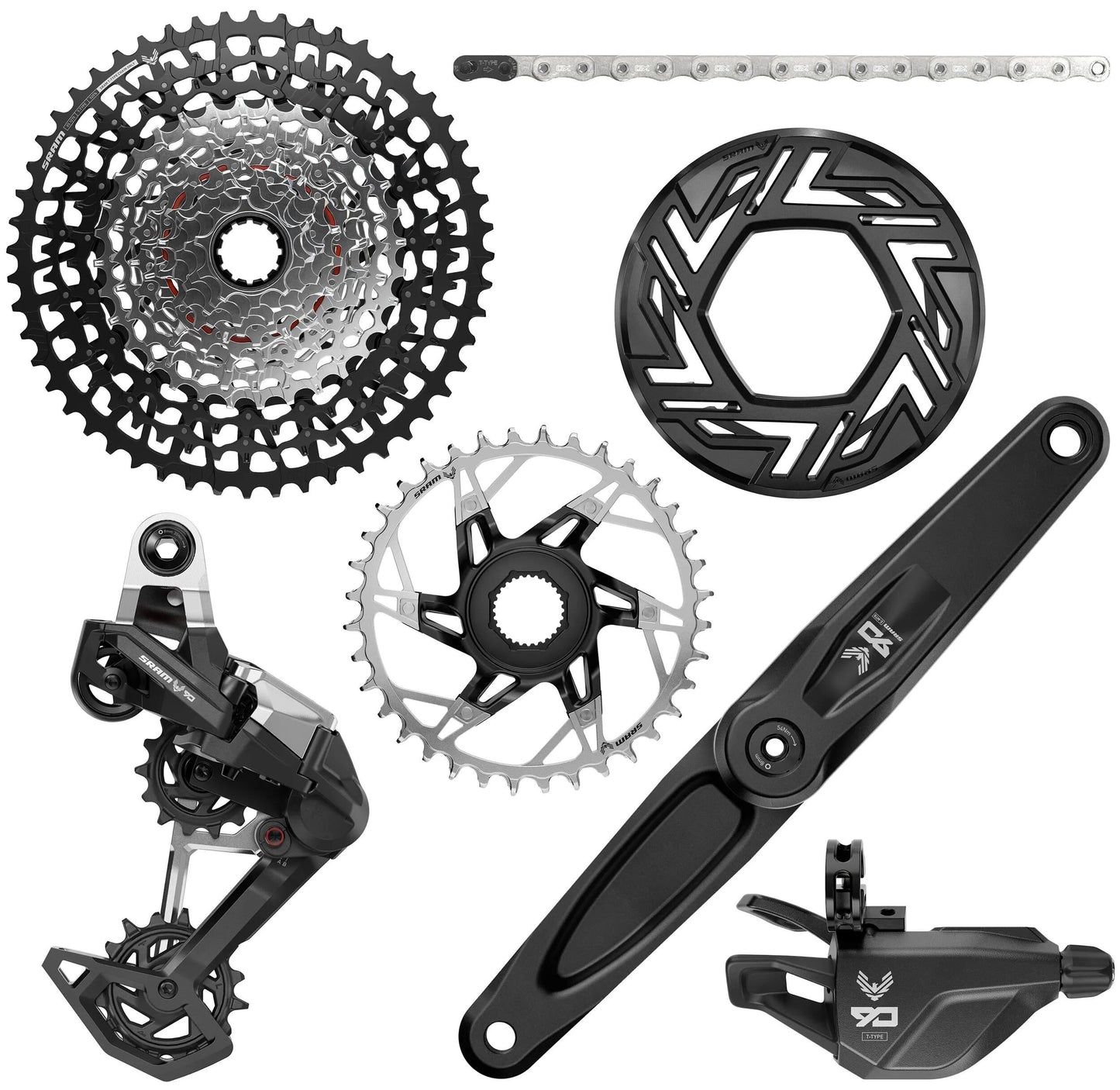 SRAM schaltgruppen-set eagle 90 transmission e-bike shifting group set t eagle 90 bosch 165 mm