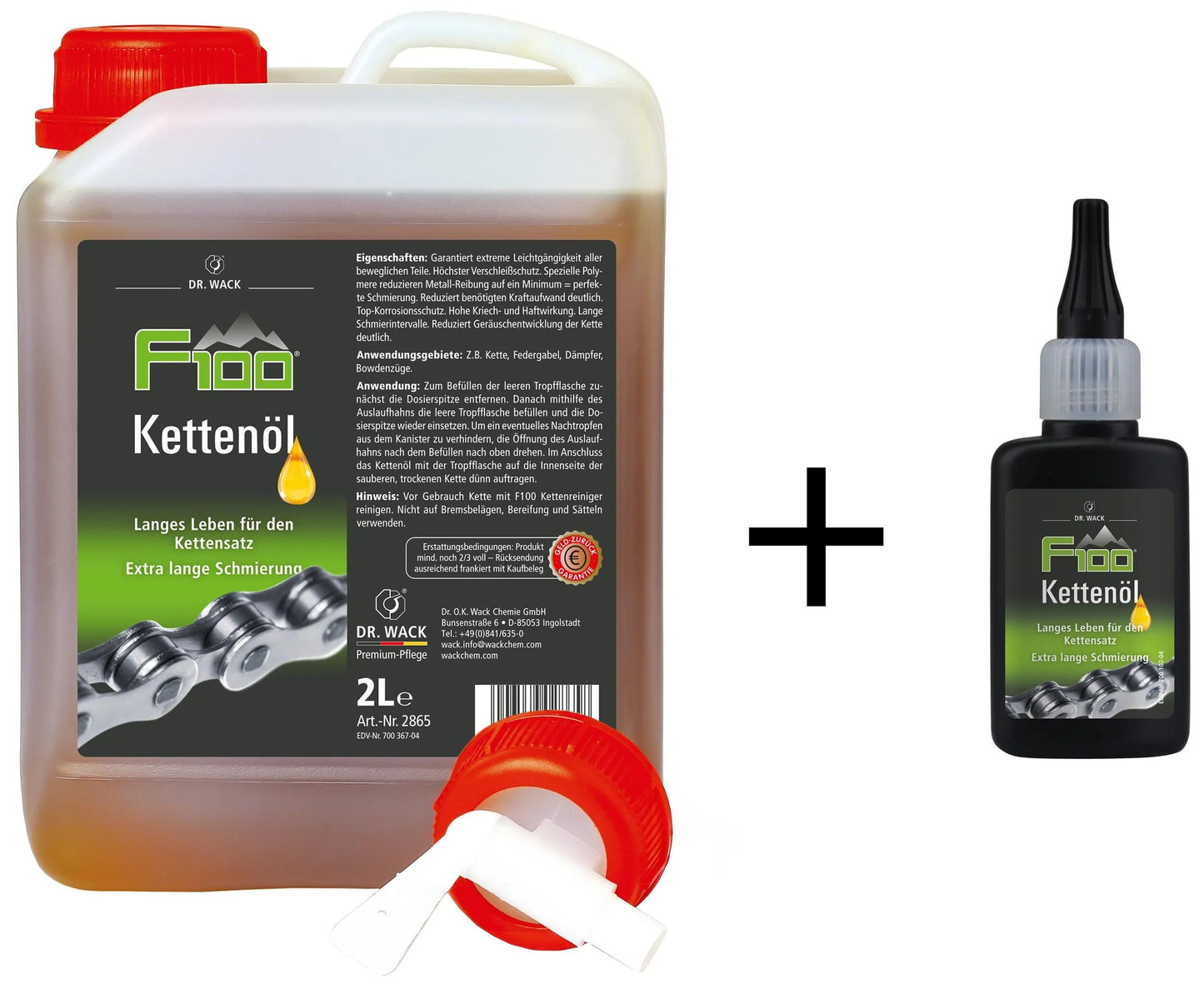 Dr. Wack kettenöl f100 kettenöl chain oil dr.wack f100 2l can.+50ml bot.+valve