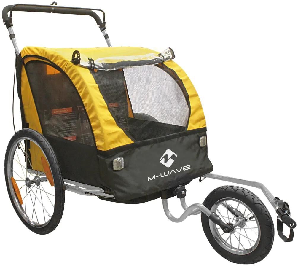 Kinderwagen met loopwiel - inklapbaar, 20 inch wielen, handrem, 2 kinderen, max 50 kg