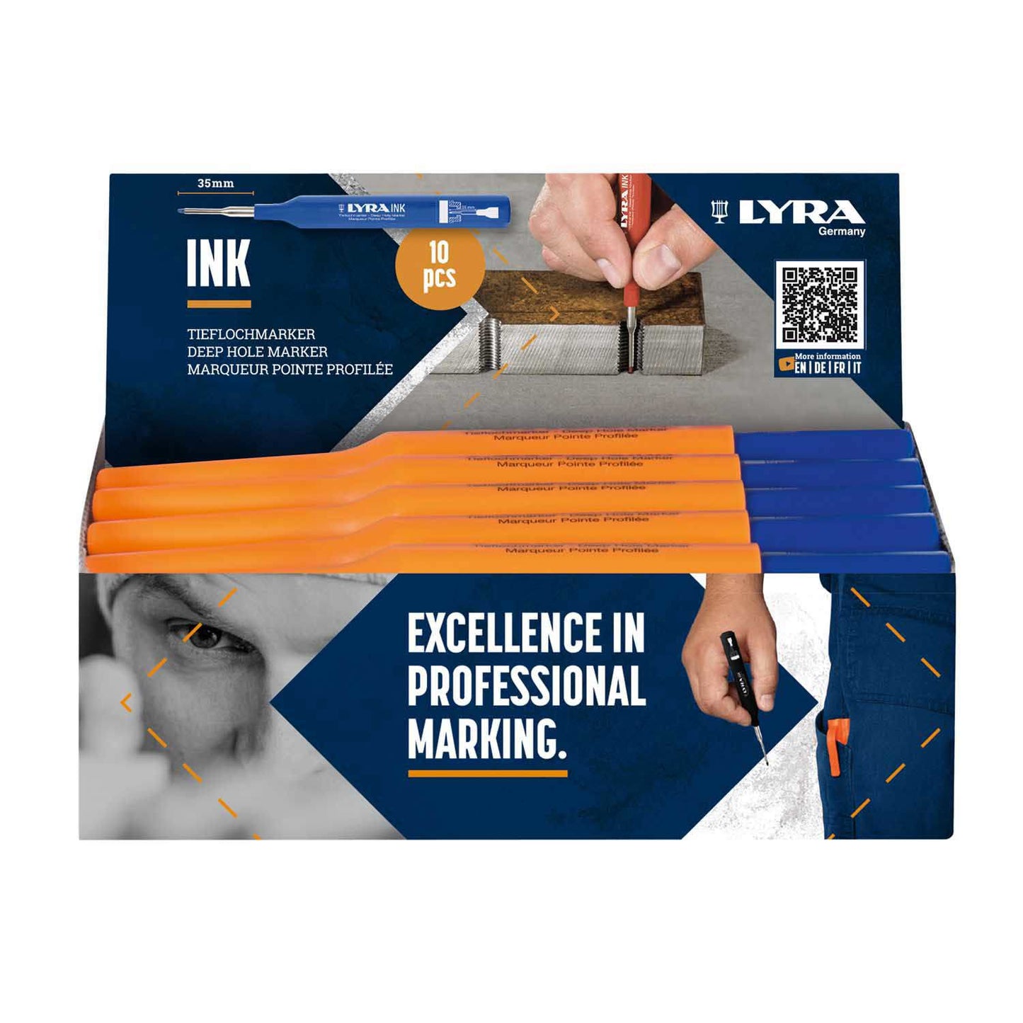 Lyra Producten diepmarker merkstift blauw