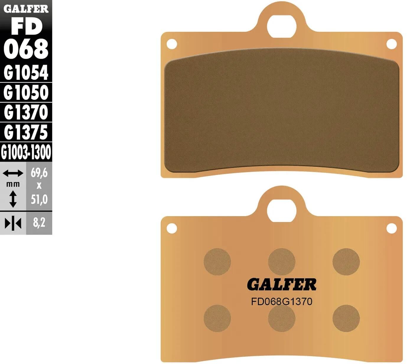 GALFER bremsbelag fd068 brake pad fd068 g1370 sintered metal