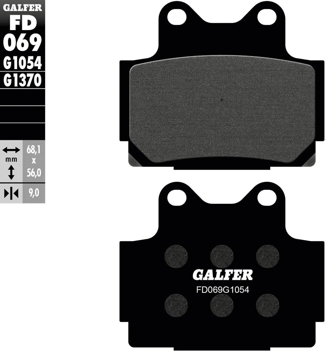 GALFER bremsbelag fd069 brake pad fd069 g1054 organic