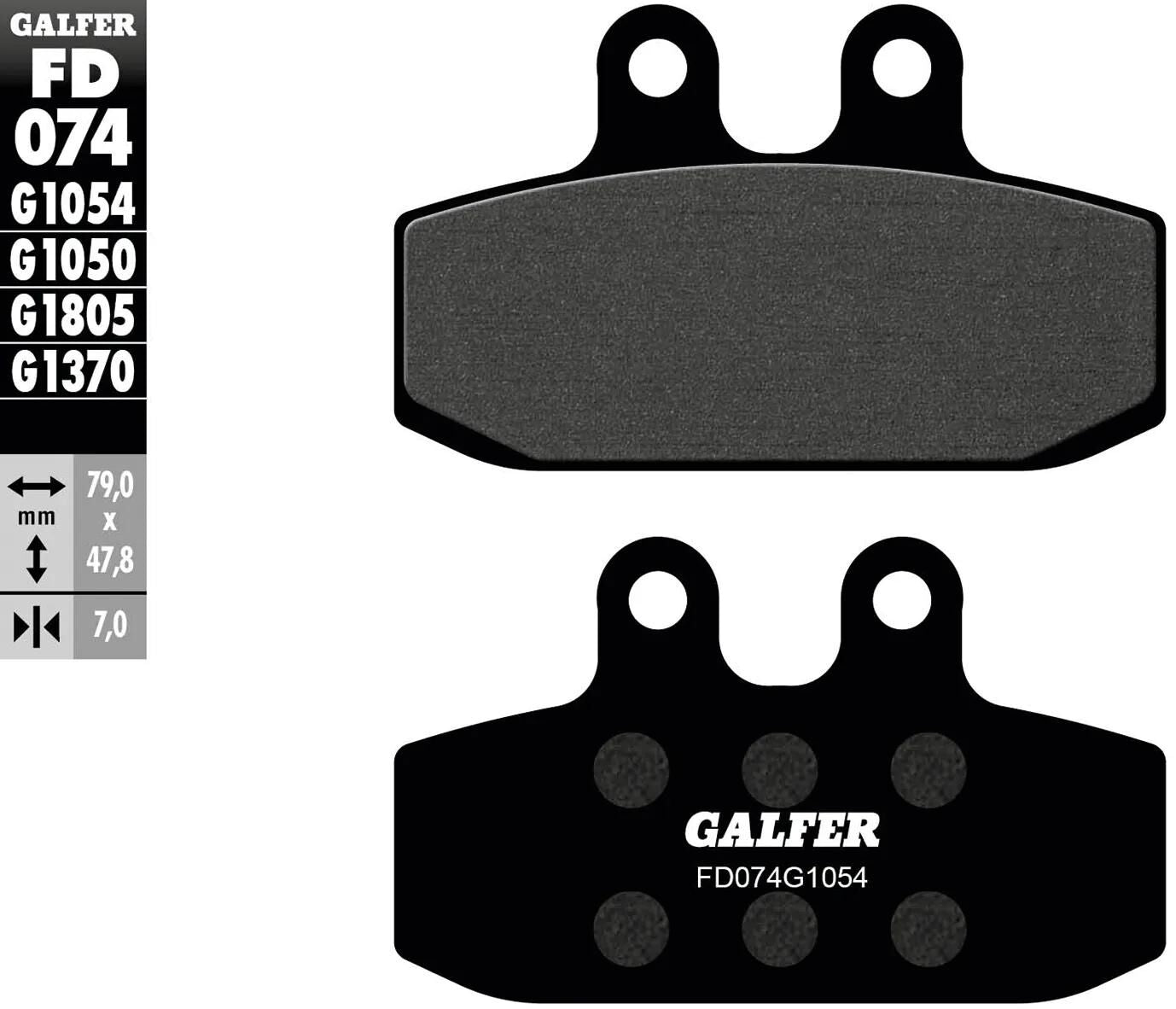GALFER bremsbelag fd074 brake pad fd074 g1054 organic