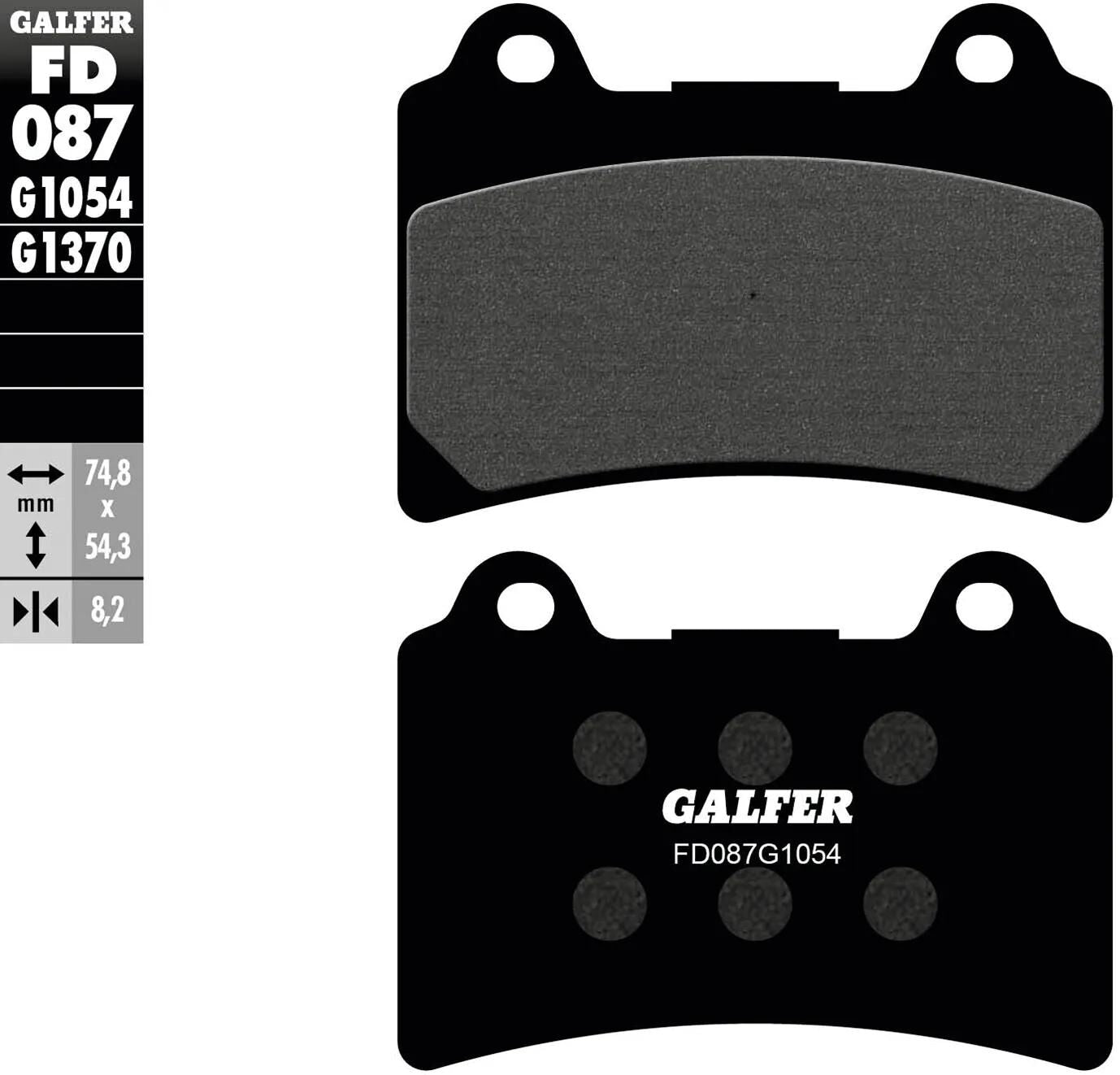 GALFER bremsbelag fd087 brake pad fd087 g1054 organic