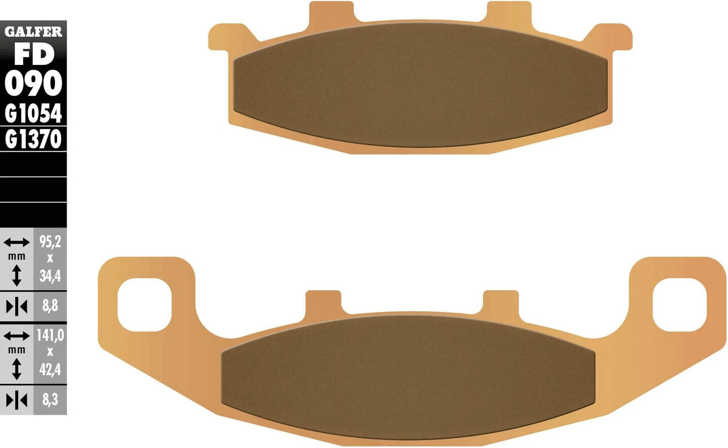 GALFER bremsbelag fd090 brake pad fd090 g1370 sintered metal