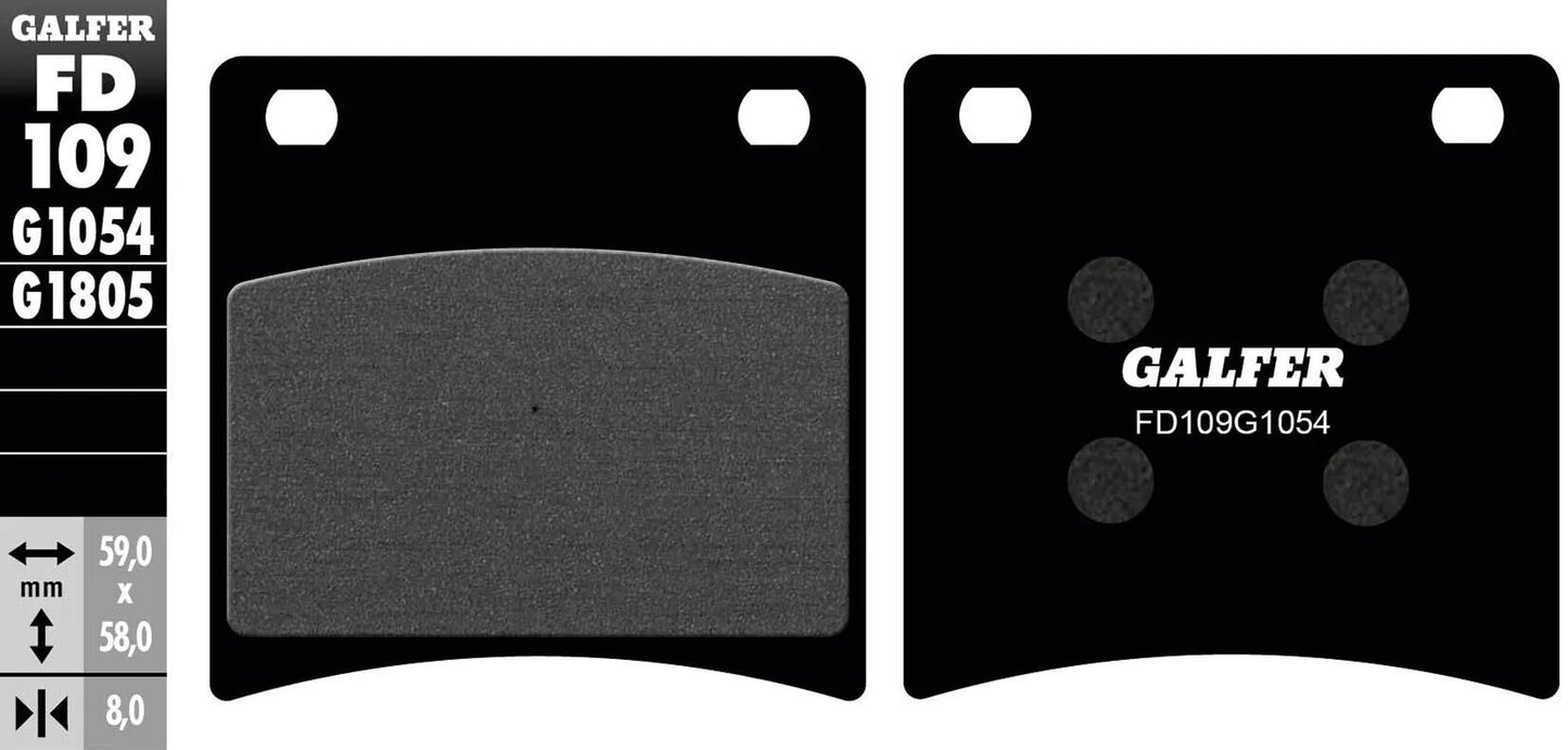 GALFER bremsbelag fd109 brake pad fd109 g1054 organic