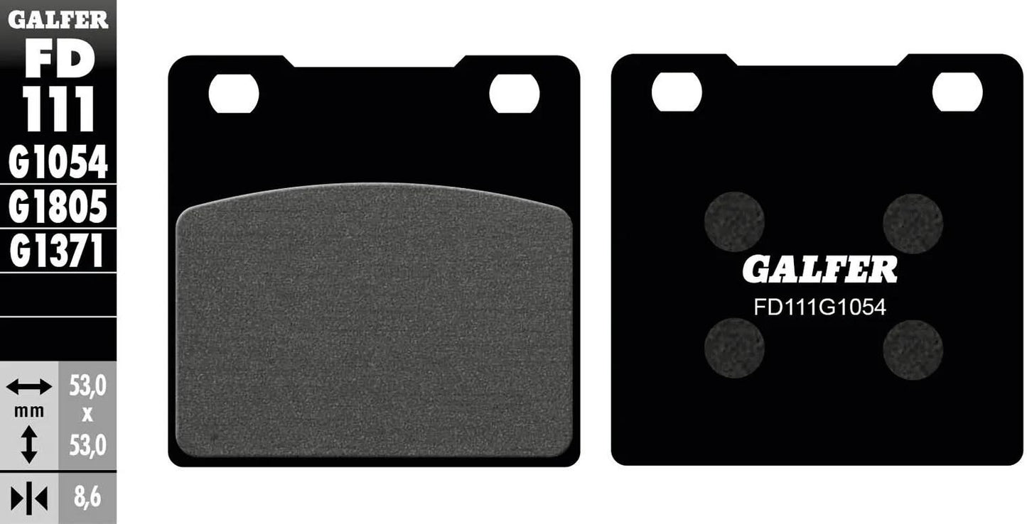 GALFER bremsbelag fd111 brake pad fd111 g1054 organic