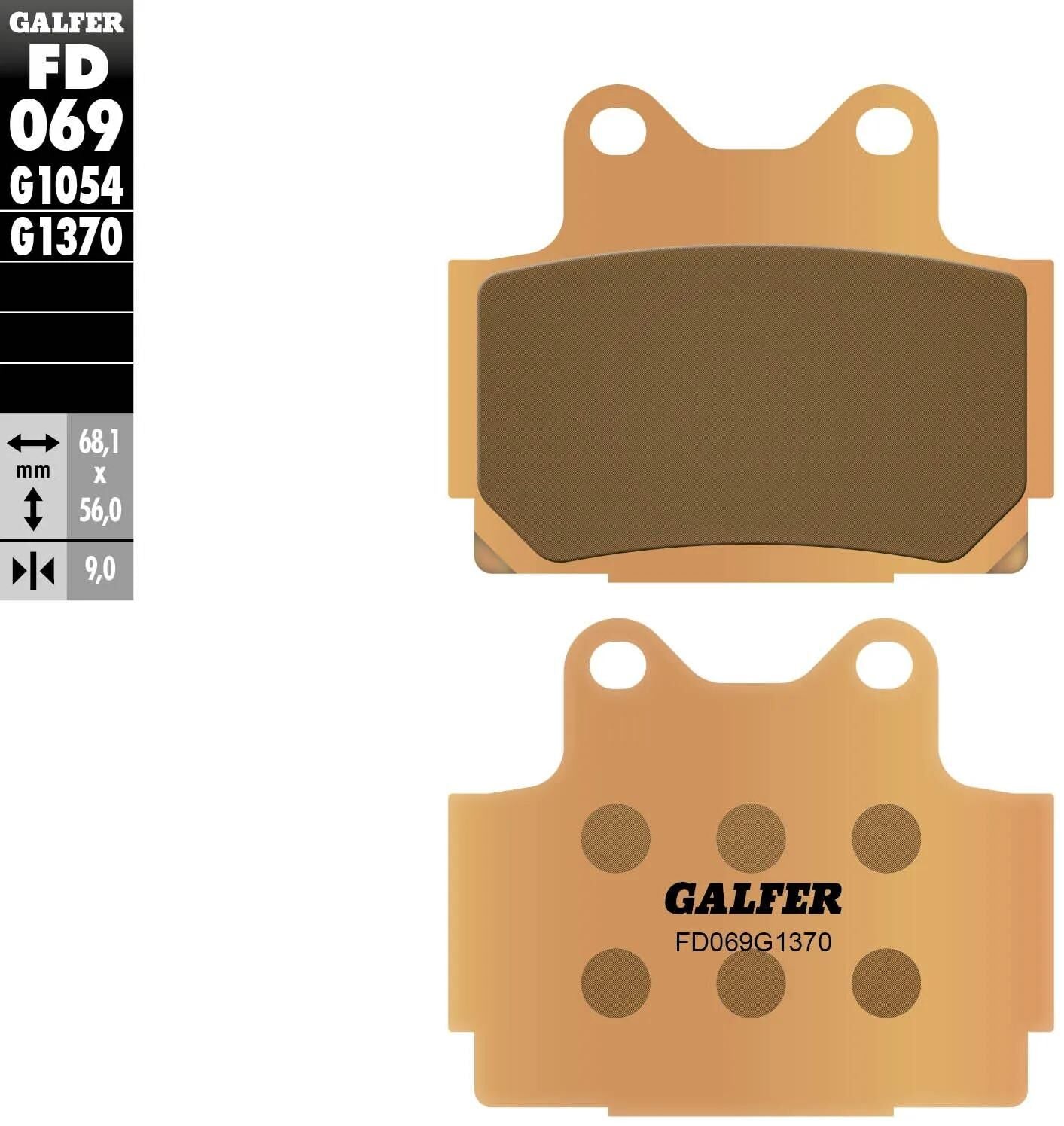 GALFER bremsbelag fd069 brake pad fd069 g1370 sintered metal