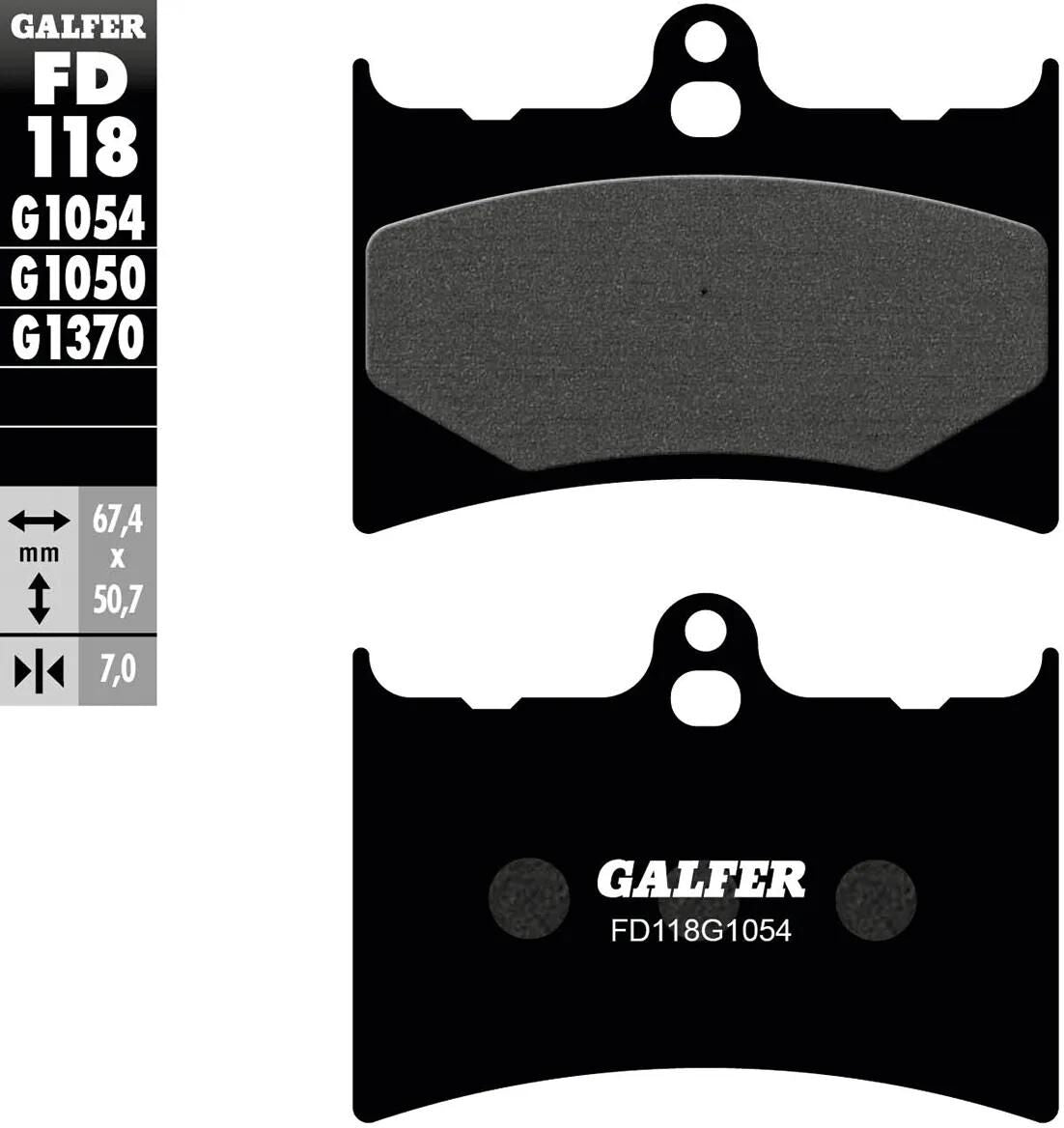 GALFER bremsbelag fd118 brake pad fd118 g1054 organic