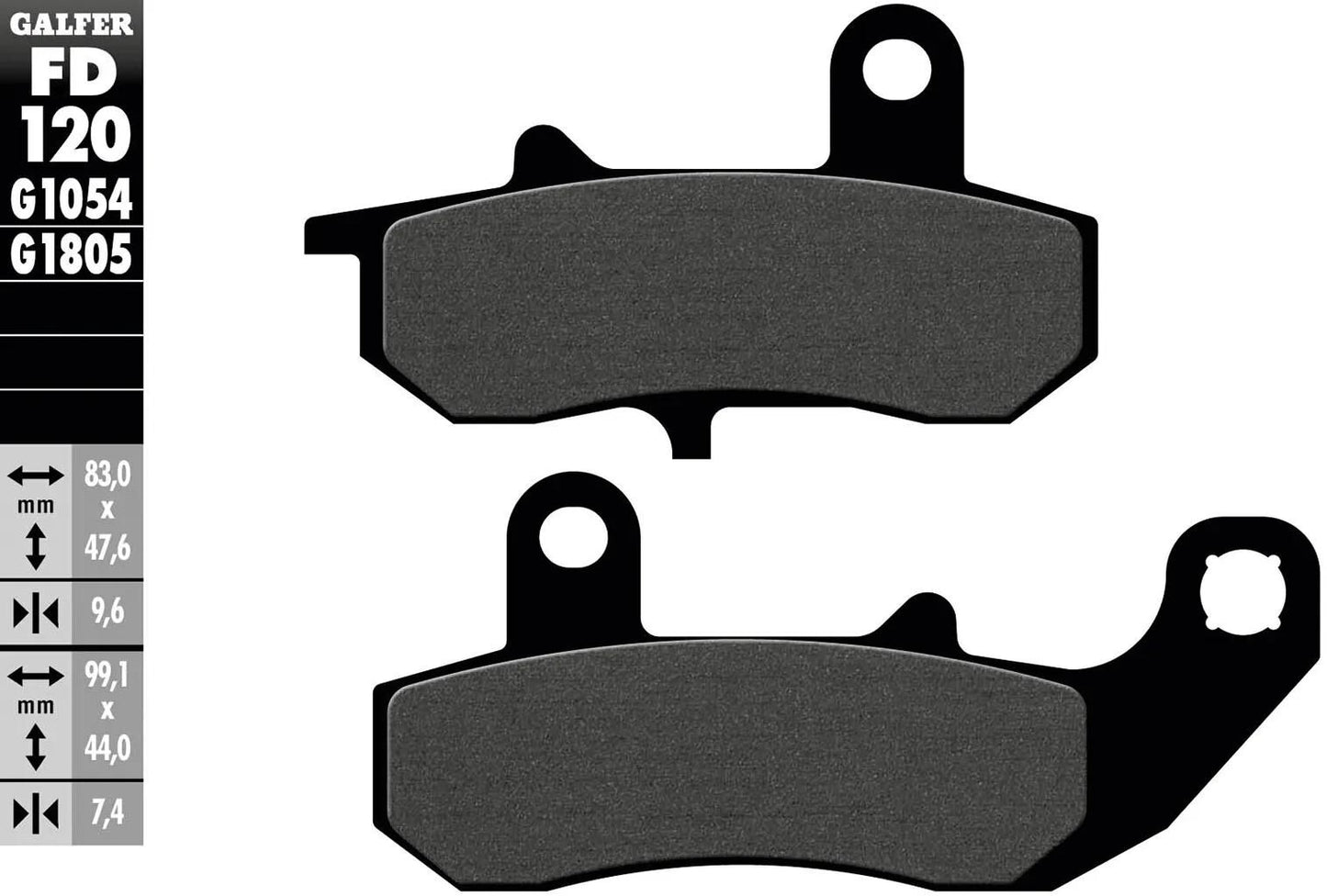 GALFER bremsbelag fd120 brake pad fd120 g1054 organic