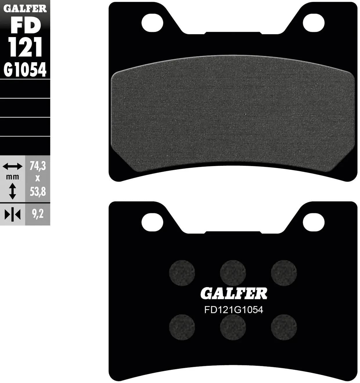 GALFER bremsbelag fd121 brake pad fd121 g1054 organic
