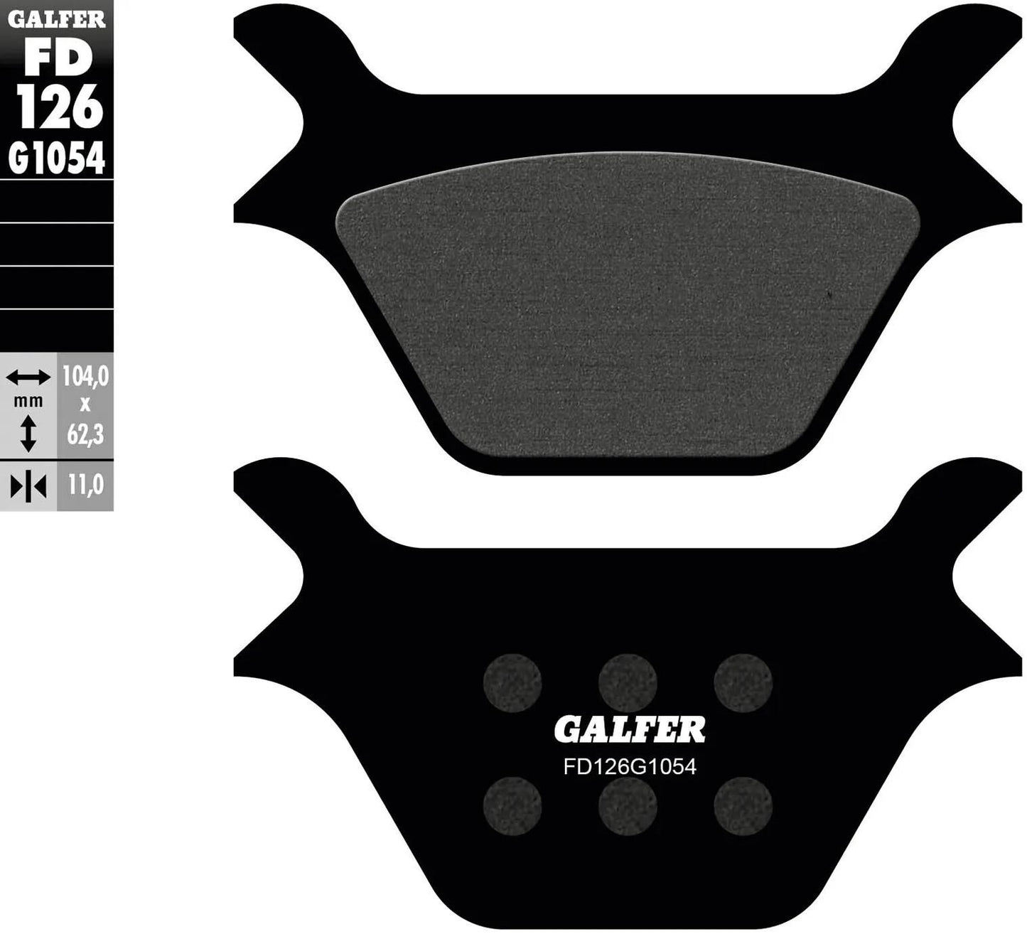 GALFER bremsbelag fd126 brake pad fd126 g1054 organic